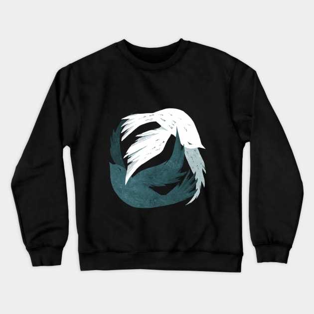 Yin Yang Birds in Flight Crewneck Sweatshirt by MichelleScribbles